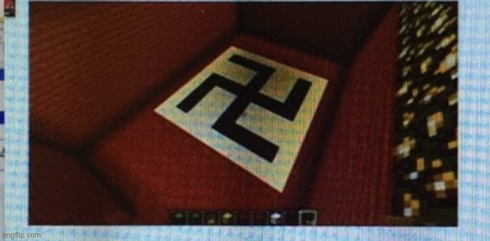 Minecraft Swastika! | image tagged in minecraft swastika | made w/ Imgflip meme maker