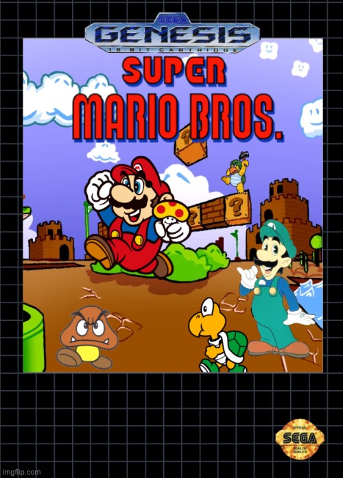Mario on sega genesis | image tagged in mario,sega | made w/ Imgflip meme maker