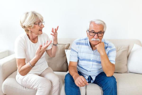 High Quality Old Couple Arguing Blank Meme Template