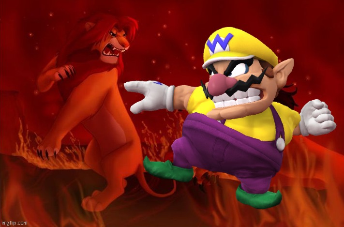 wario dies after trying to fight simba | image tagged in wario dies,lion king,simba,lion | made w/ Imgflip meme maker