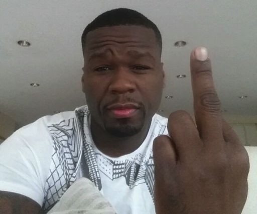 High Quality 50 cent middle finger Blank Meme Template