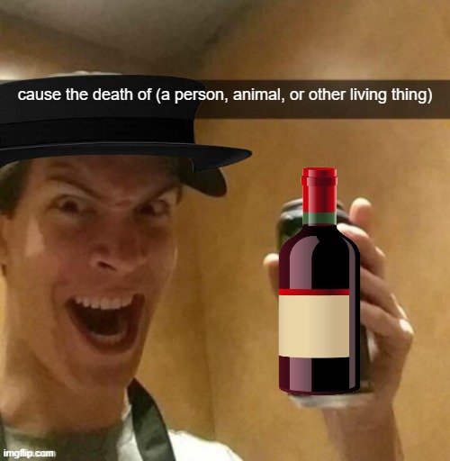 Majik kill guy temp | cause the death of (a person, animal, or other living thing) | image tagged in majik kill guy temp | made w/ Imgflip meme maker