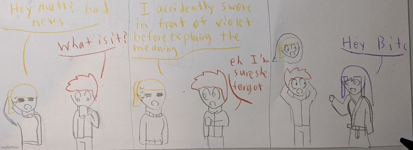 Rare instance of violet swearing | made w/ Imgflip meme maker