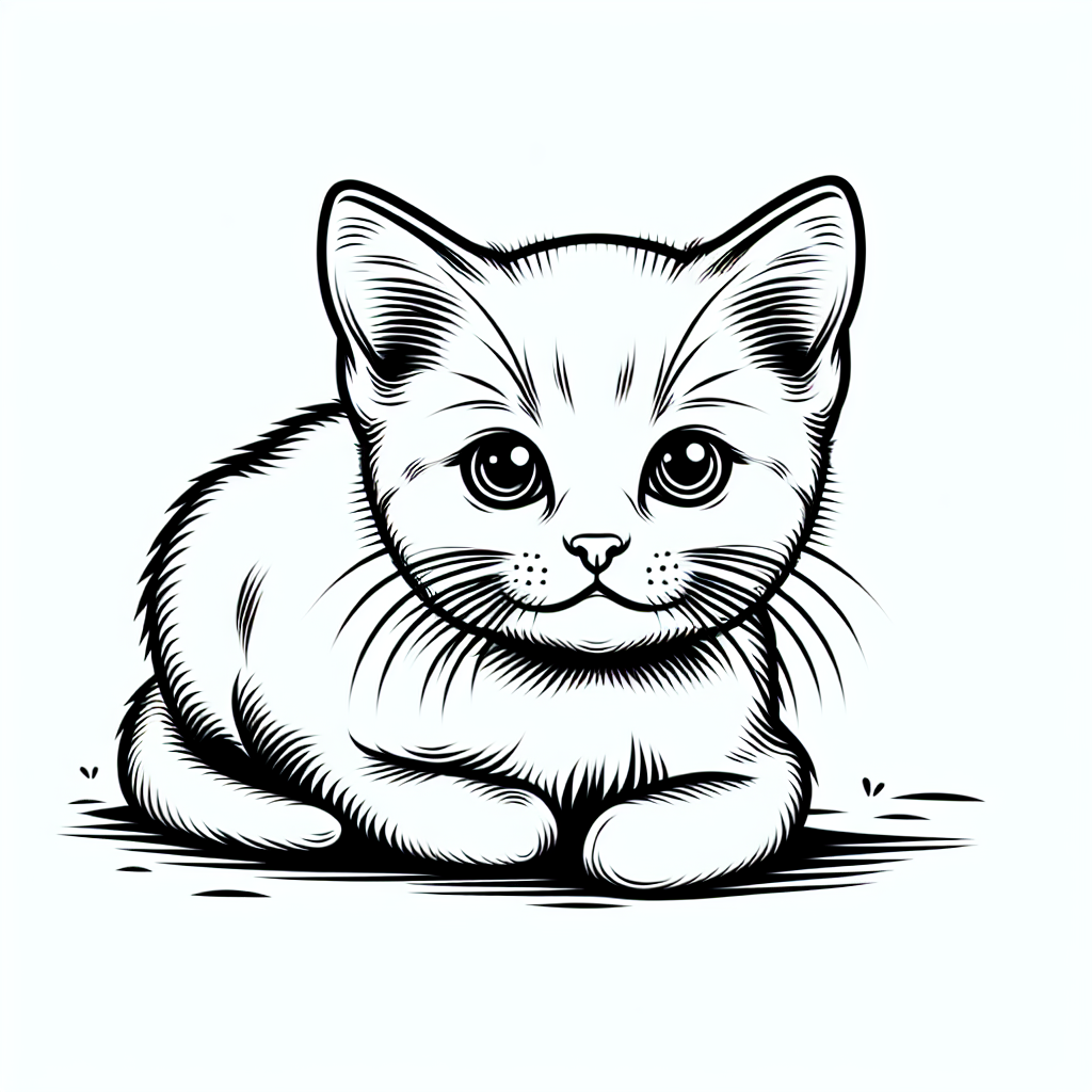 High Quality Cute kitten with a white background Blank Meme Template