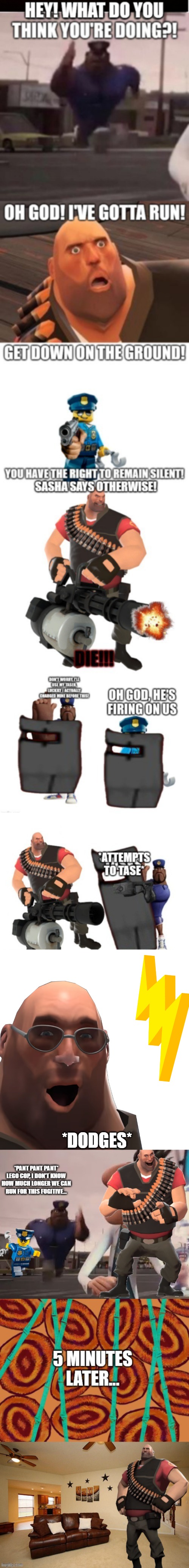 Dodge | *DODGES* | image tagged in heavy tf2 pointing | made w/ Imgflip meme maker