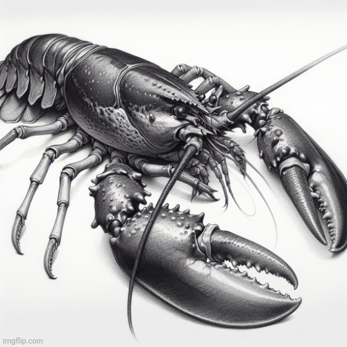 Lobster drawing | image tagged in lobster drawing | made w/ Imgflip meme maker