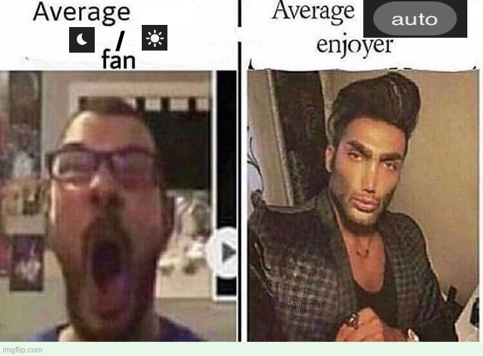 Auto is king | / | image tagged in average blank fan vs average blank enjoyer | made w/ Imgflip meme maker