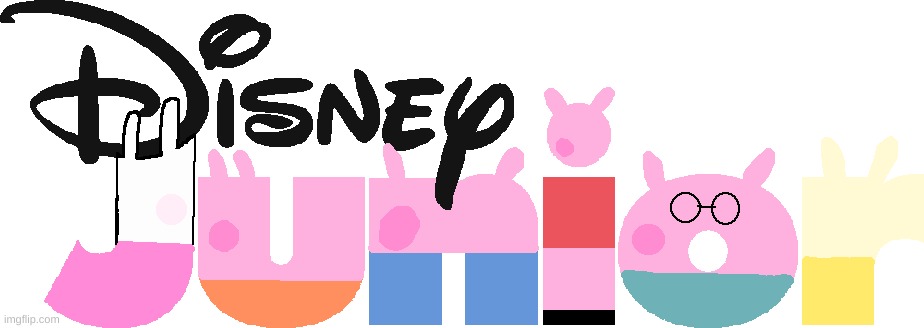 Disney Junior Bumper Peppa Pig | image tagged in peppa pig,artwork,disney junior,fanart,nickelodeon,oc | made w/ Imgflip meme maker