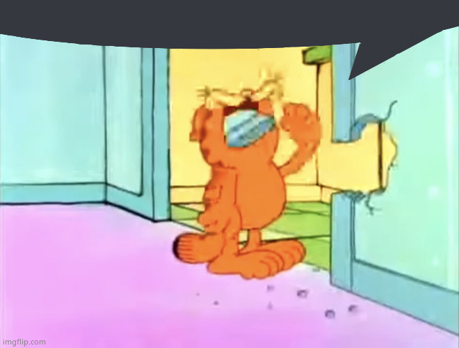 Garfield drywall | image tagged in garfield drywall | made w/ Imgflip meme maker