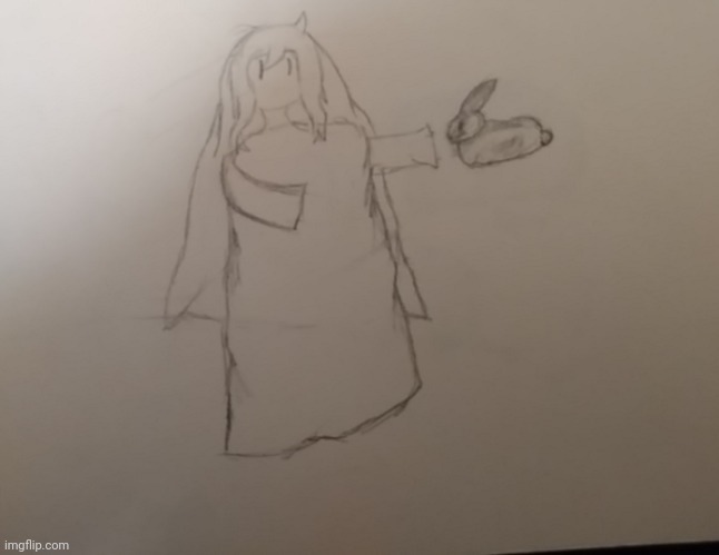 kinda wholesome considering this rabbit is dead and i also drew myself dying in a teacup | made w/ Imgflip meme maker