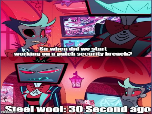 credit to Spade4 for making this for me | . | image tagged in fun,funny,meme,memes,fnaf,hazbin hotel | made w/ Imgflip meme maker