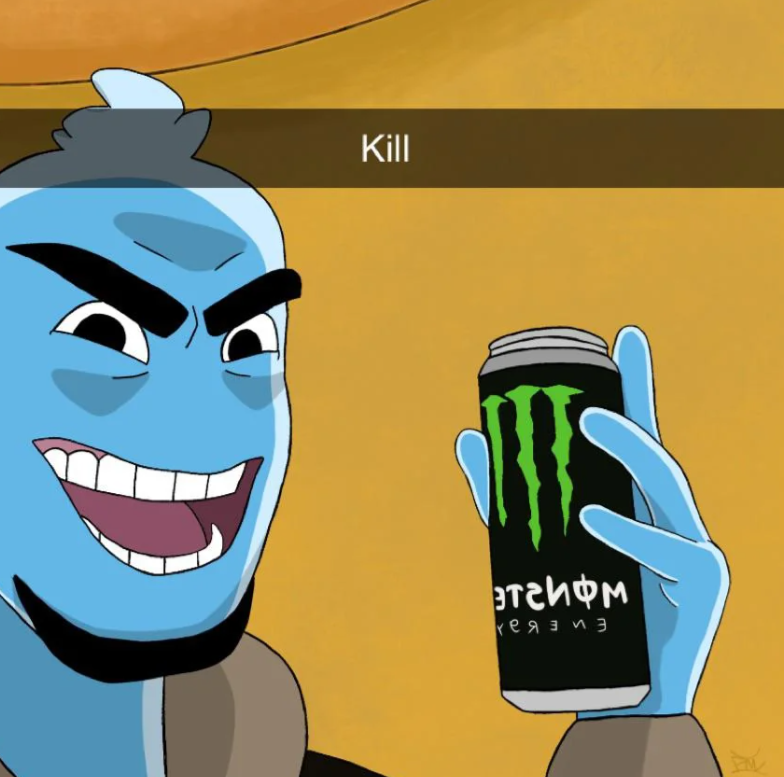 Osmosis jones, why are you drinking more energy drinks? Blank Meme Template