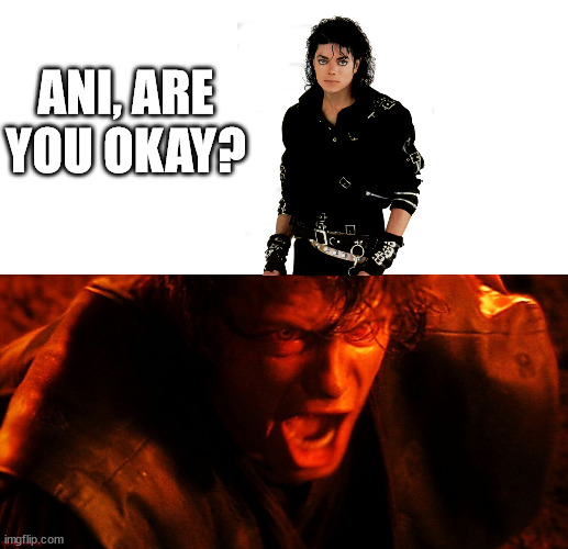 You know what? I'm not giving you context. | ANI, ARE YOU OKAY? | image tagged in anakin i hate you,michael jackson | made w/ Imgflip meme maker