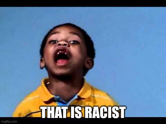 That's racist 2 | THAT IS RACIST | image tagged in that's racist 2 | made w/ Imgflip meme maker