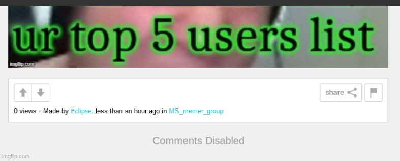 ECLIPSE WHY U DISABLE COMMENTS | made w/ Imgflip meme maker