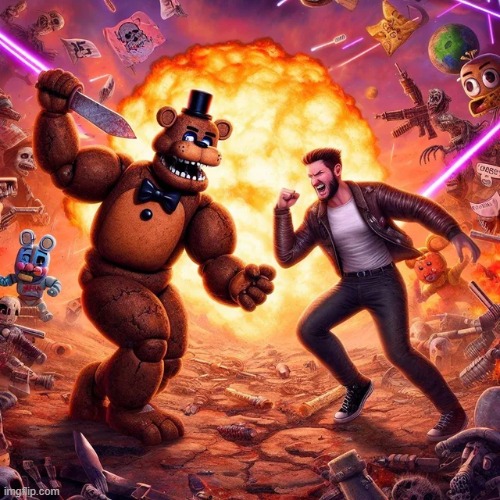 Freddy Fazbear vs Mr Beast (Image goes hard) | made w/ Imgflip meme maker