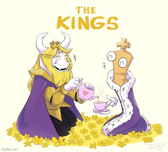 image tagged in kinger,asgore | made w/ Imgflip meme maker