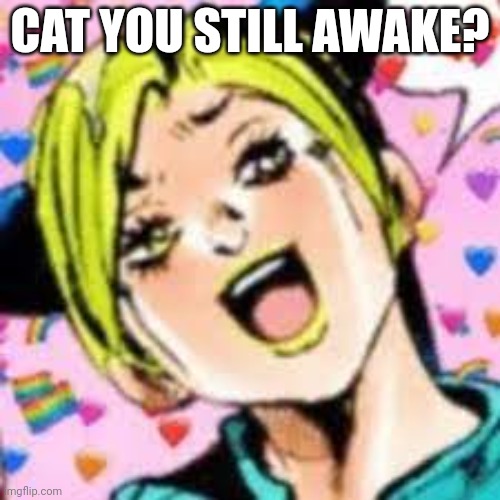 eeping | CAT YOU STILL AWAKE? | image tagged in funii joy | made w/ Imgflip meme maker