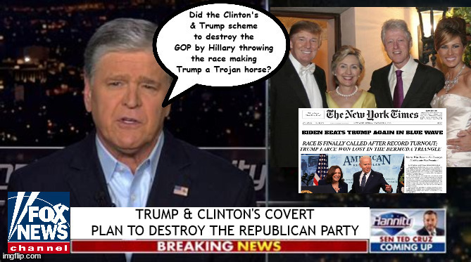 The fickle finger of fate awarded to Sean Hannity November 6th 2024 | image tagged in dems win gop loses,2024 election,biden wins 2nd term,maga wake up i think i got something  to say to you,trump and clintons | made w/ Imgflip meme maker