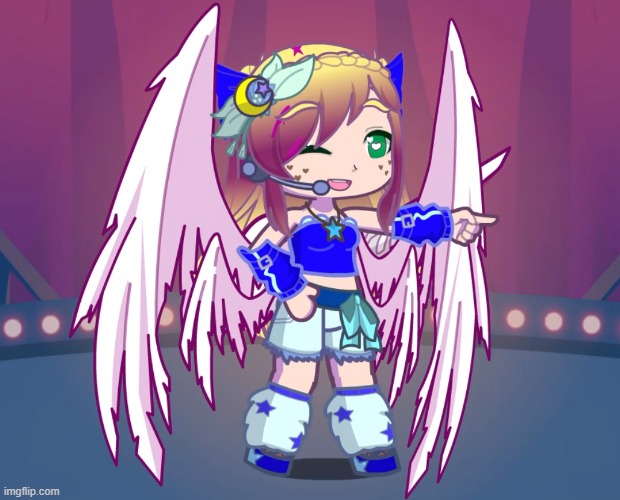 DJ is a pop idol so I decided to make her performing | image tagged in gacha | made w/ Imgflip meme maker