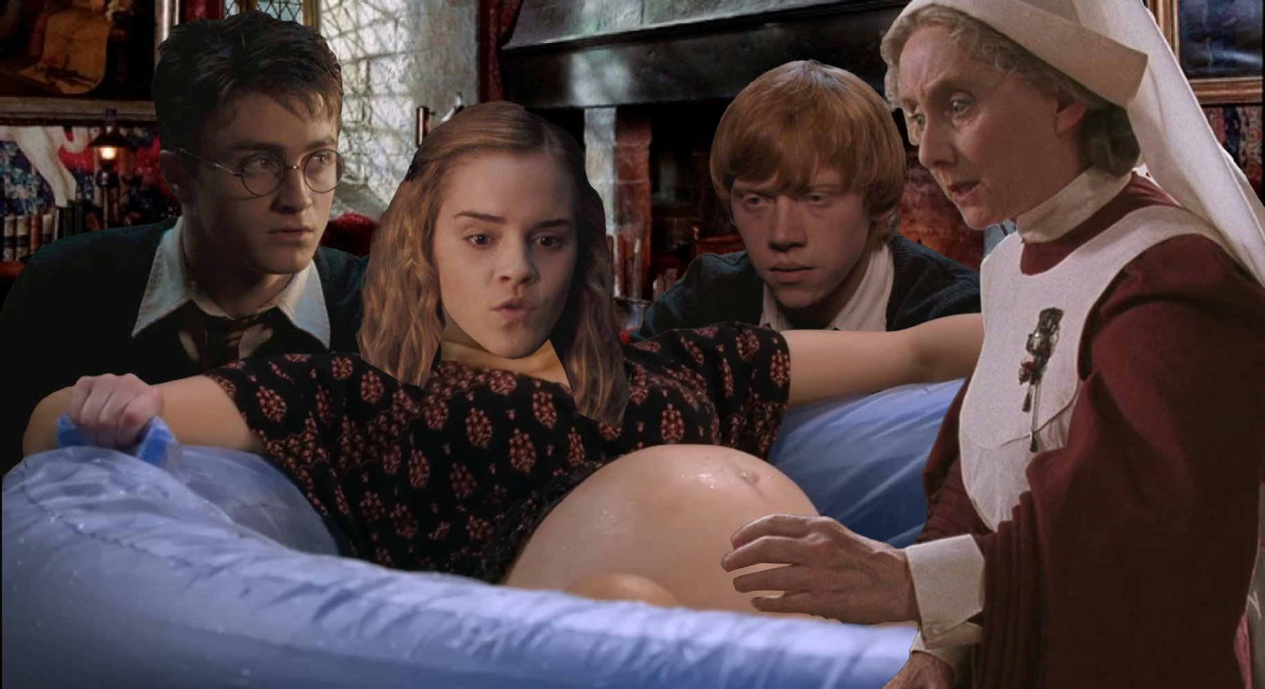 Hermione Giving Birth Blank Meme Template