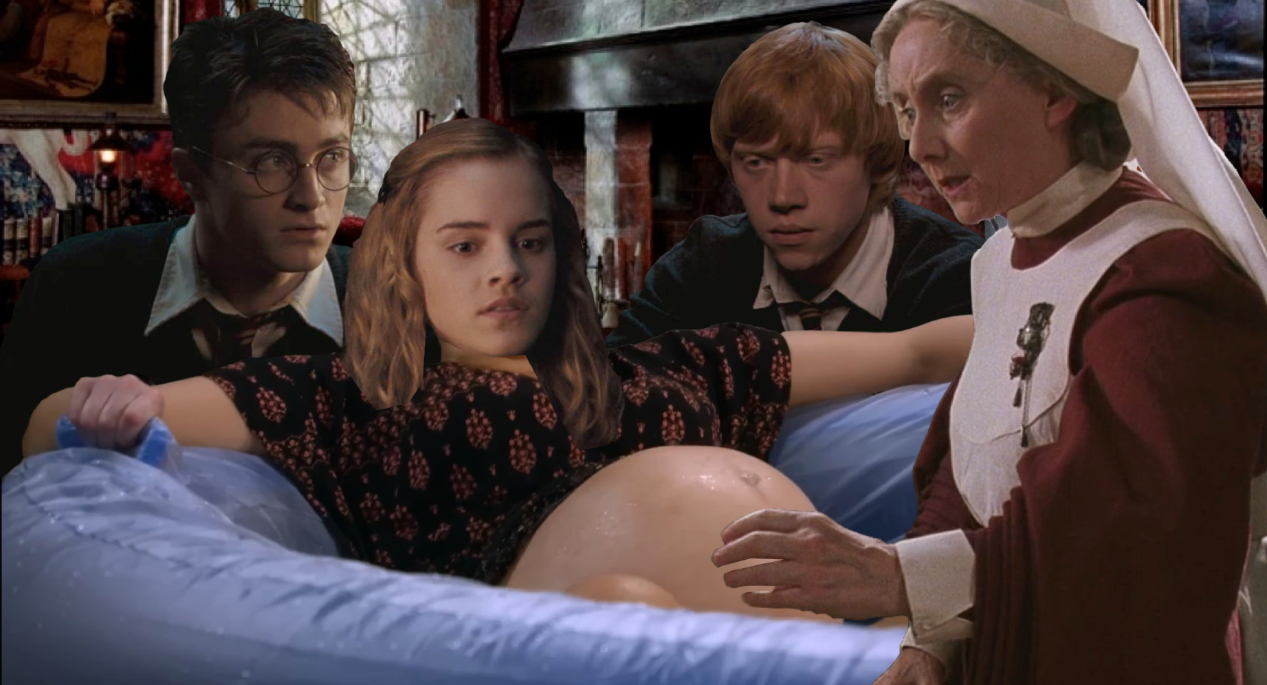 Hermione Giving Birth Blank Meme Template