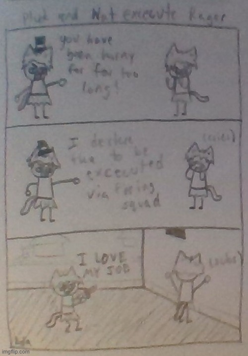 neko msmg comic 1: pluck and nat excecute dbdrager | made w/ Imgflip meme maker