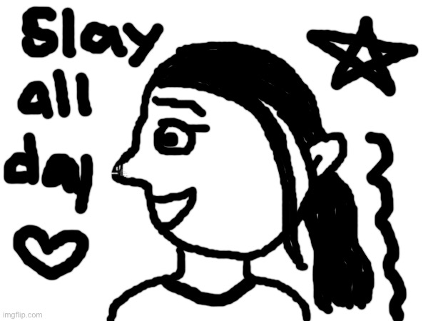 Slay all day icon | image tagged in drawing,preppy,slay,all,day | made w/ Imgflip meme maker