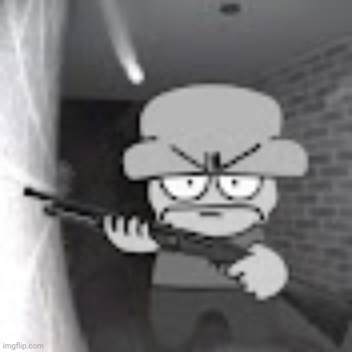 Yo, Mr. White, someone is at the door | image tagged in bambi with a shotgun | made w/ Imgflip meme maker