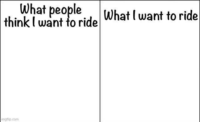 what I want to ride Blank Meme Template