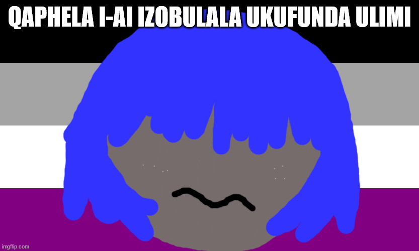 Asexual Flag | QAPHELA I-AI IZOBULALA UKUFUNDA ULIMI | made w/ Imgflip meme maker