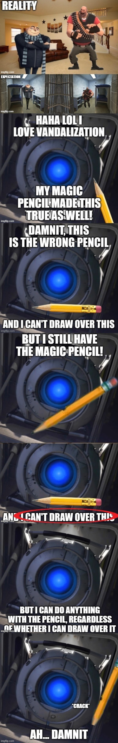 Pencil broke... what now? | made w/ Imgflip meme maker