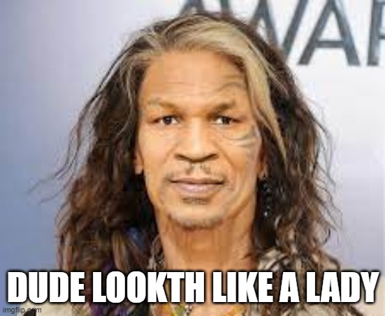 Steven Tyson | DUDE LOOKTH LIKE A LADY | image tagged in aerosmith | made w/ Imgflip meme maker