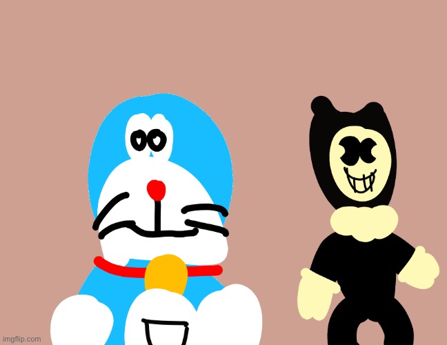 Doraemon (me, left) and Therealinkdemon (right) | made w/ Imgflip meme maker