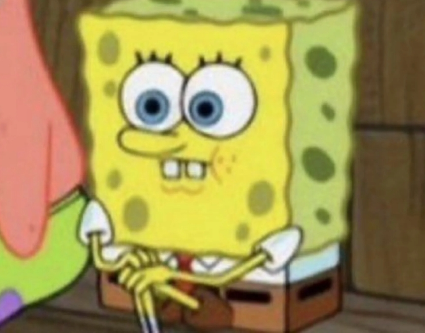 Spongebob awkwardly waiting Blank Meme Template