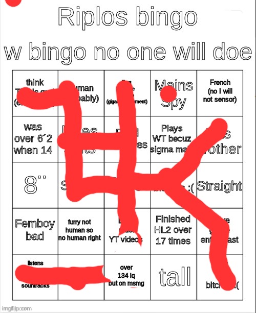 ripos bingoes | image tagged in ripos bingoes | made w/ Imgflip meme maker