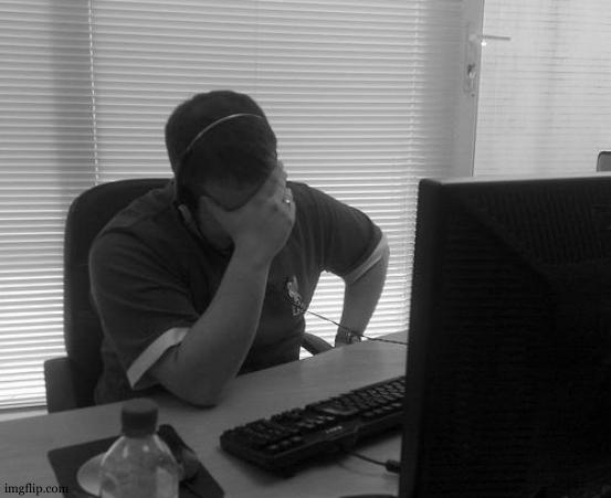 Programmer Facepalm | image tagged in programmer facepalm | made w/ Imgflip meme maker