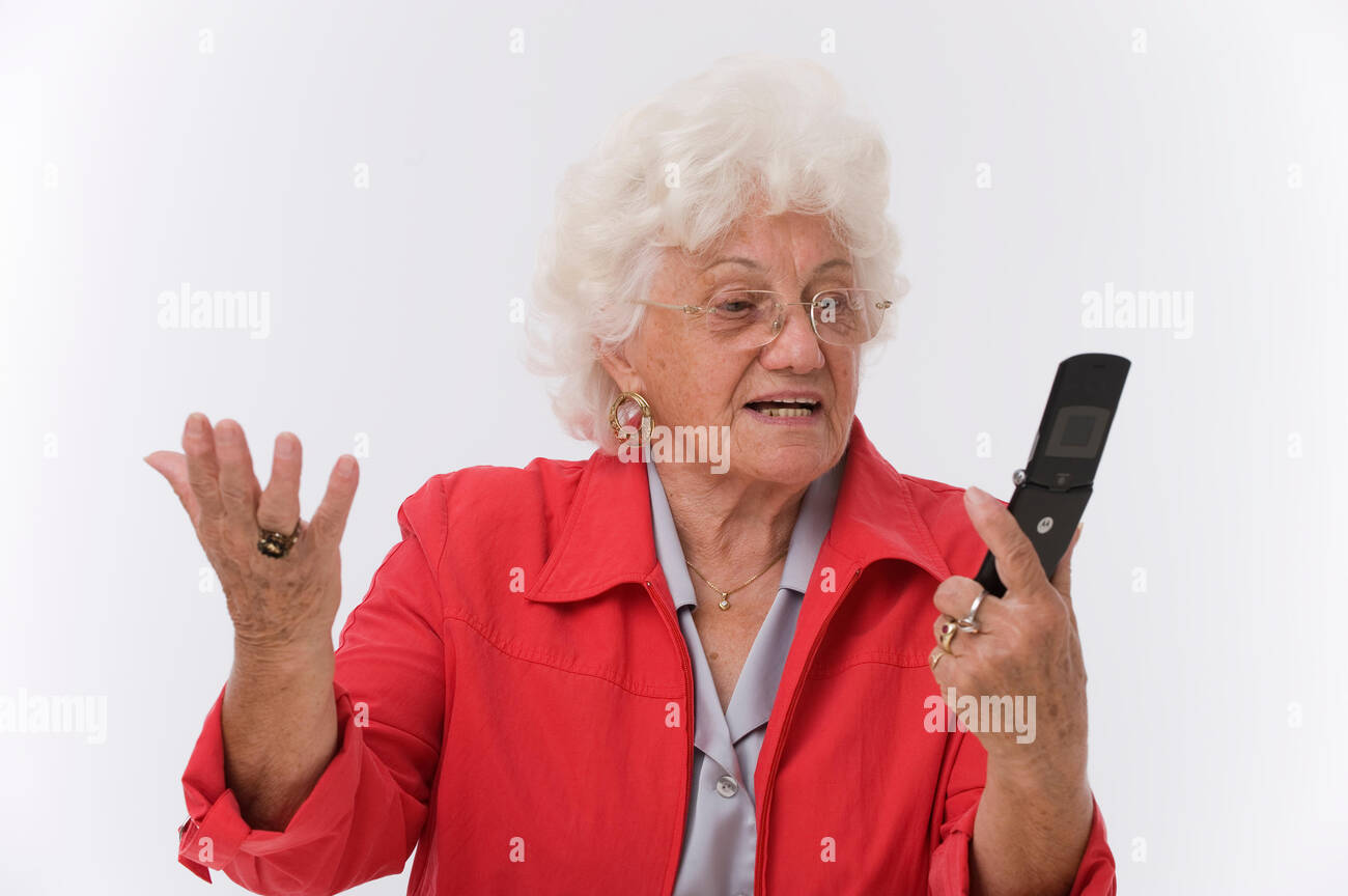 Angry Old Woman On Phone Blank Meme Template