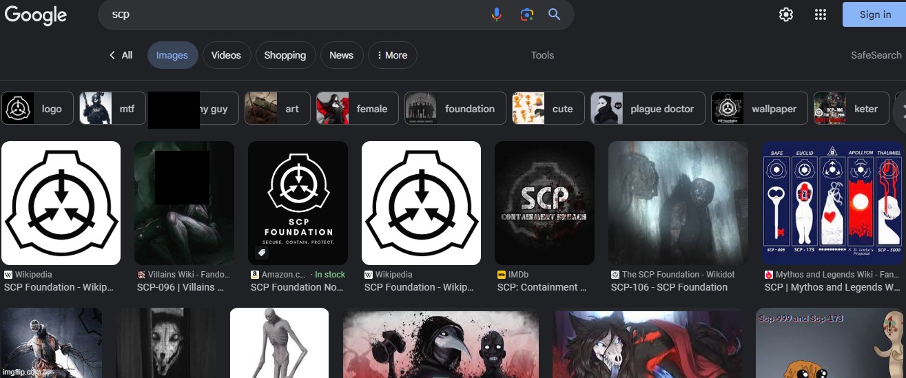 searched up SCP, instantly see NSFW of SCP-1471-A | made w/ Imgflip meme maker
