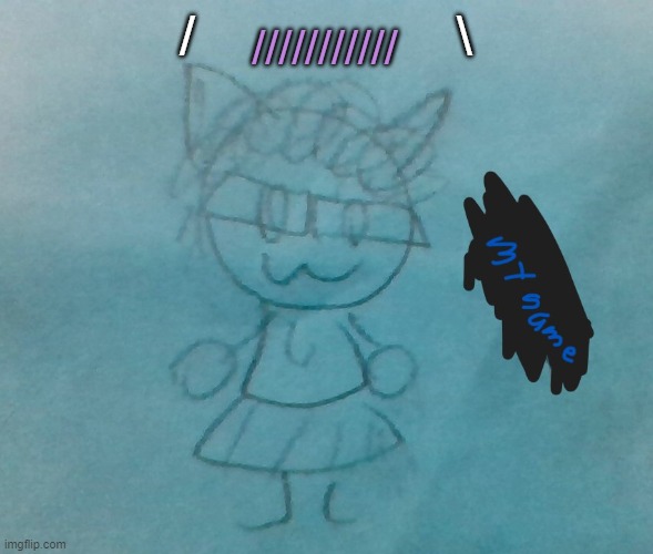 i must learn how to draw | /                 \; /////////// | image tagged in bda neko arc | made w/ Imgflip meme maker