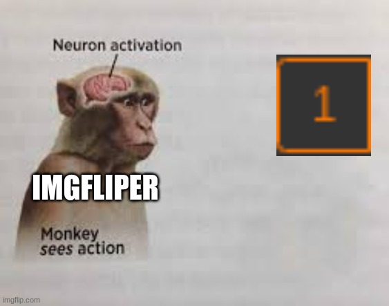 i jus made this now idk if it has been made vefore | IMGFLIPER | image tagged in neuron activation | made w/ Imgflip meme maker