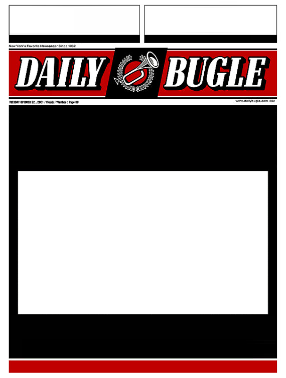 High Quality daily bugle template Blank Meme Template