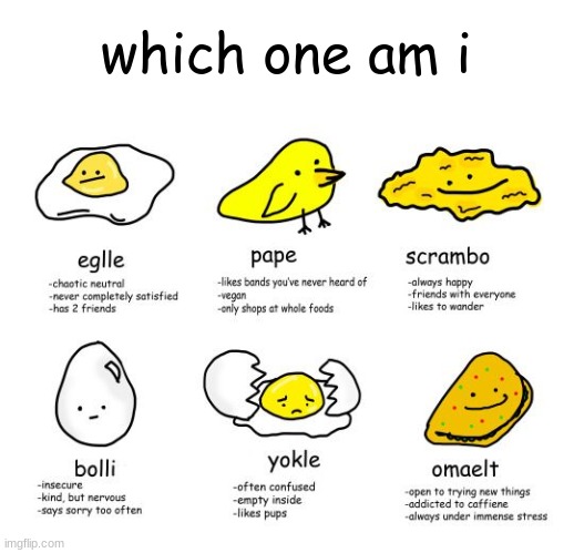 which one am i | made w/ Imgflip meme maker