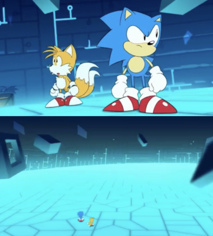 Sonic and tails searching Blank Meme Template