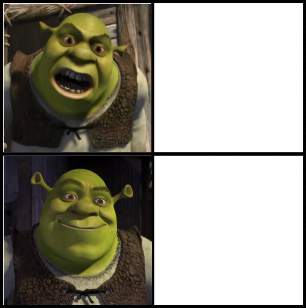 High Quality Shrek Meme Blank Meme Template