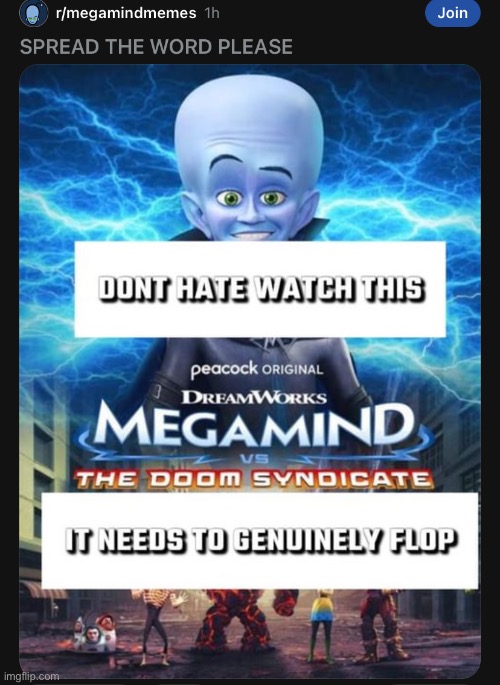 Something something, Megamind trailer was bad, screw streaming services suck | made w/ Imgflip meme maker