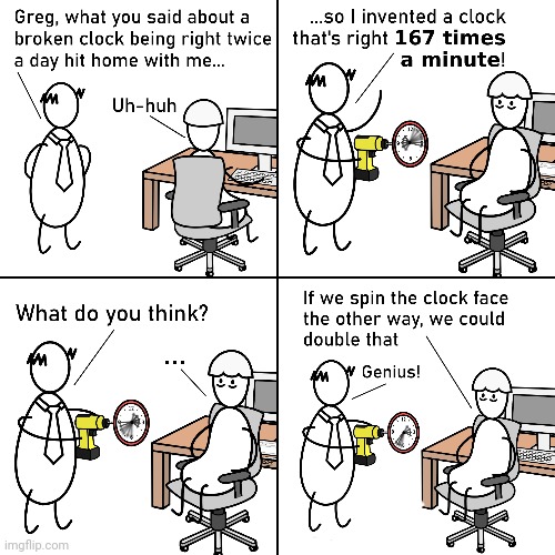 Clock invention | image tagged in clock,invention,clocks,comics,comics/cartoons,invent | made w/ Imgflip meme maker