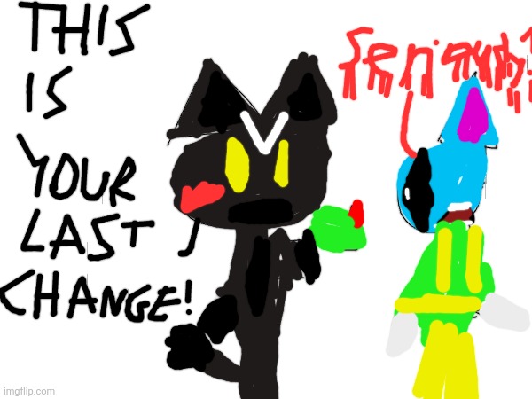 Fanart of Black cat Knittens and Elf Knittens (final) | image tagged in black cat knittens | made w/ Imgflip meme maker