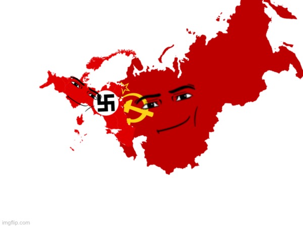 NAZI GERMANY SOVIET UNION ROBLOX MAN FACE Blank Meme Template