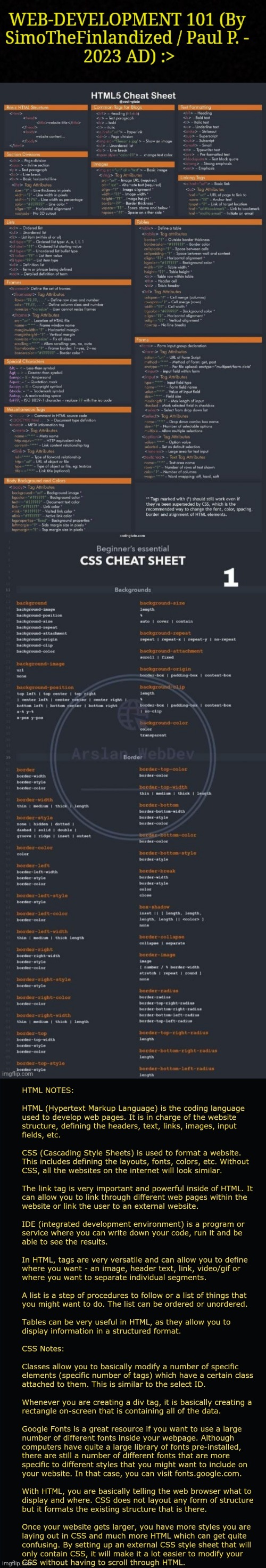 WEB-DEVELOPMENT 101 (Updated 2024 AD) - By SimoTheFinlandized :> | image tagged in simothefinlandized,web development,tutorial,infographics | made w/ Imgflip meme maker